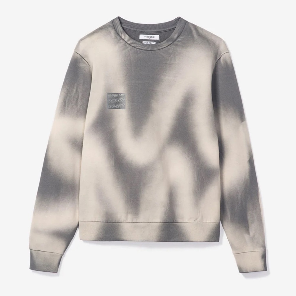 Noize Austin Gray Tie Dye Mens Sweatshirt in Size Large